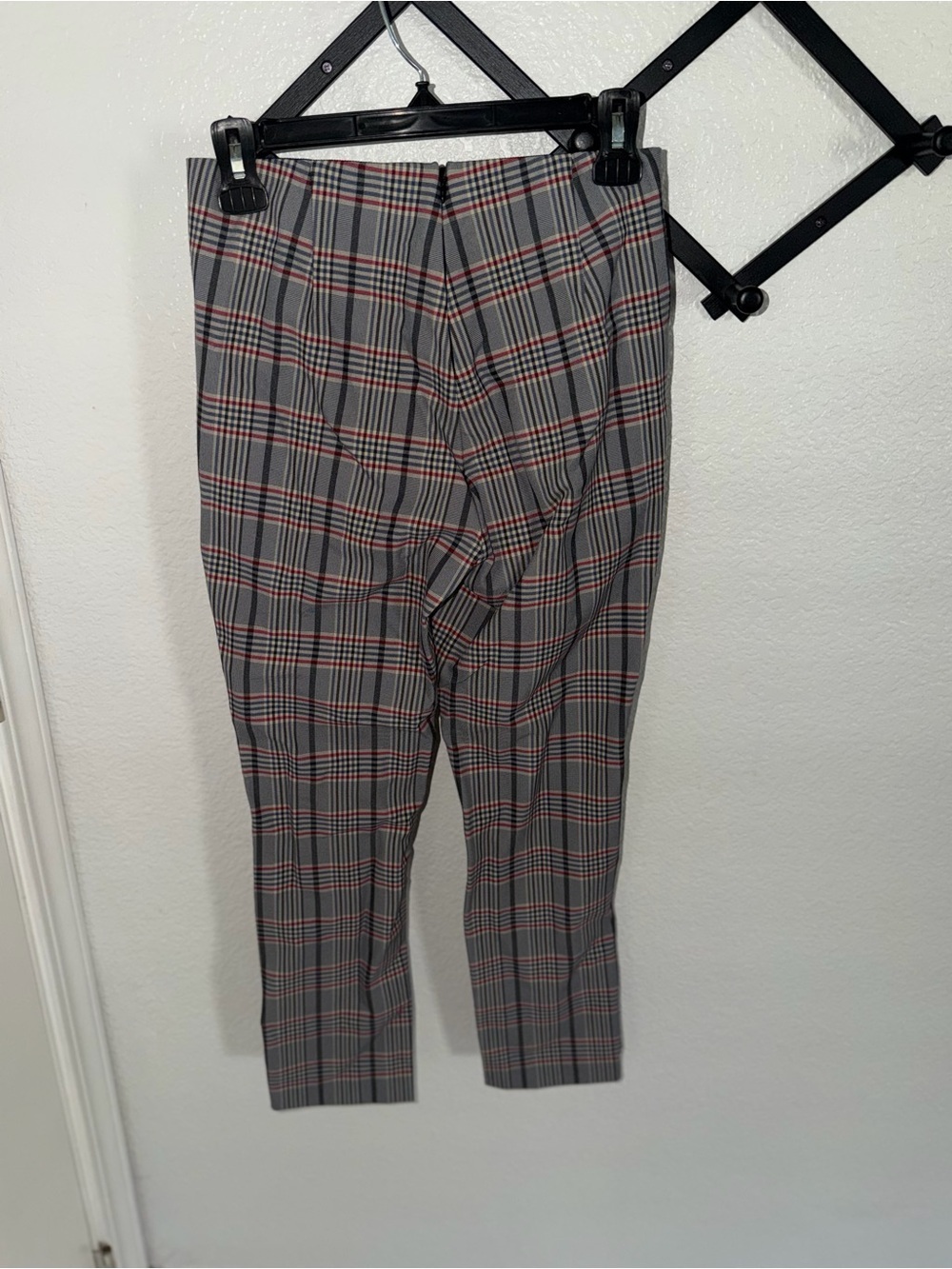 rag & bone Gray Plaid Ankle Pants Women’s Size 4 Cropped Slim Career - Picture 3 of 4